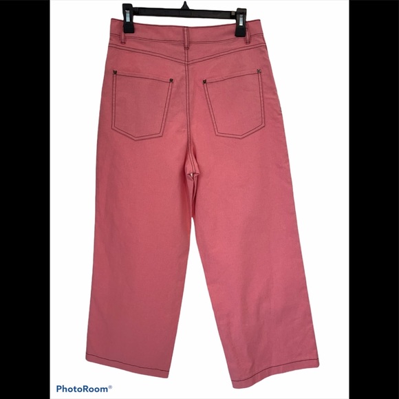 Kate Spade Heather Basket Weave Wide Leg Pant, Sz 8 - Picture 4 of 11